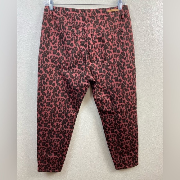 Soft Surroundings Jeans High Rise Leopard Skinny Brown Animal Print Pants 16 P - Picture 2 of 13